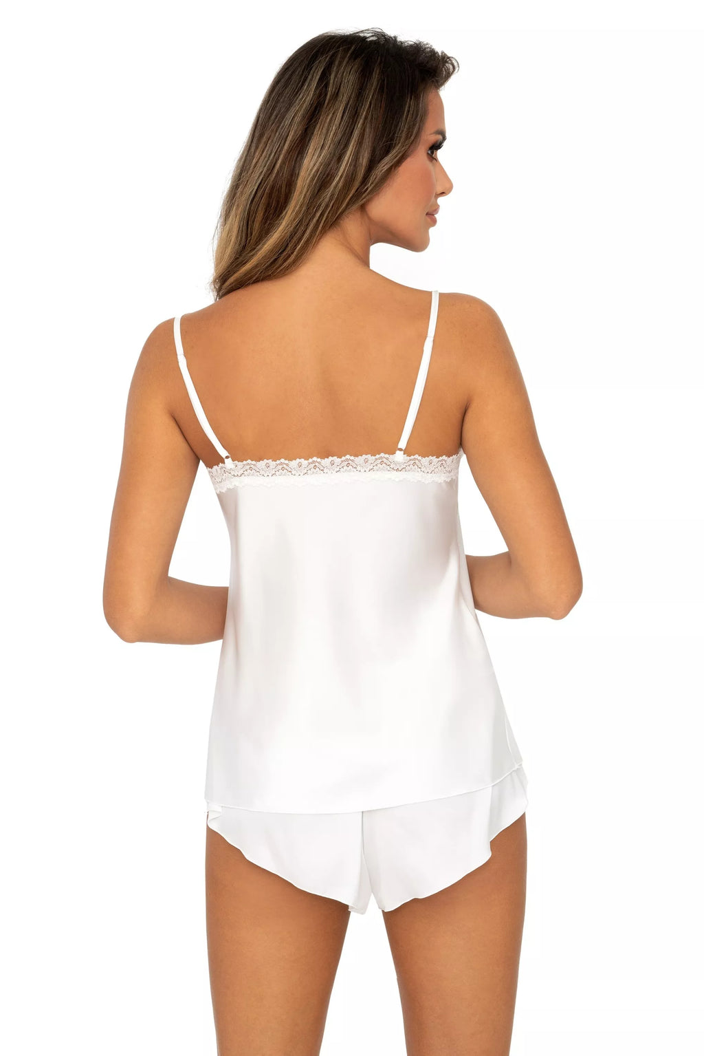 Donna Satin pajamas with shorts TIFFANI ECRU