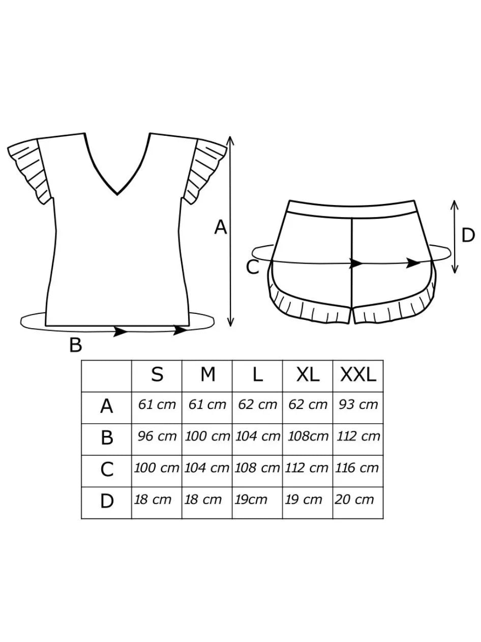Donna Viskozės pižama su šortais FLORIS