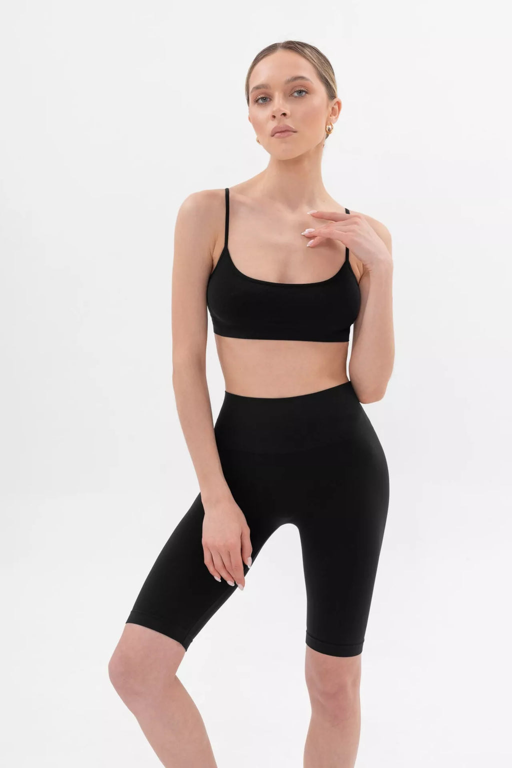 SiaWear Biker šortai FEEL FREE BLACK, juodos spalvos