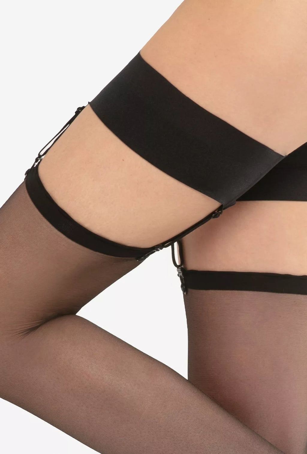 Gatta Prisegamos kojinės su prilaikančiais keliaraiščiais BELLA 20 den., juoda