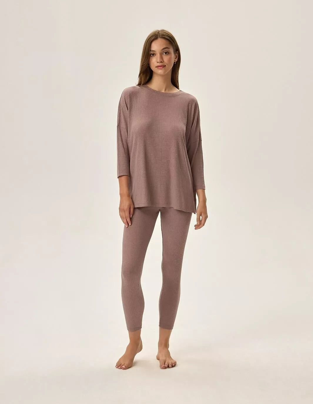 Henderson Ladies Long pyjamas with trousers FRAU COFFEE