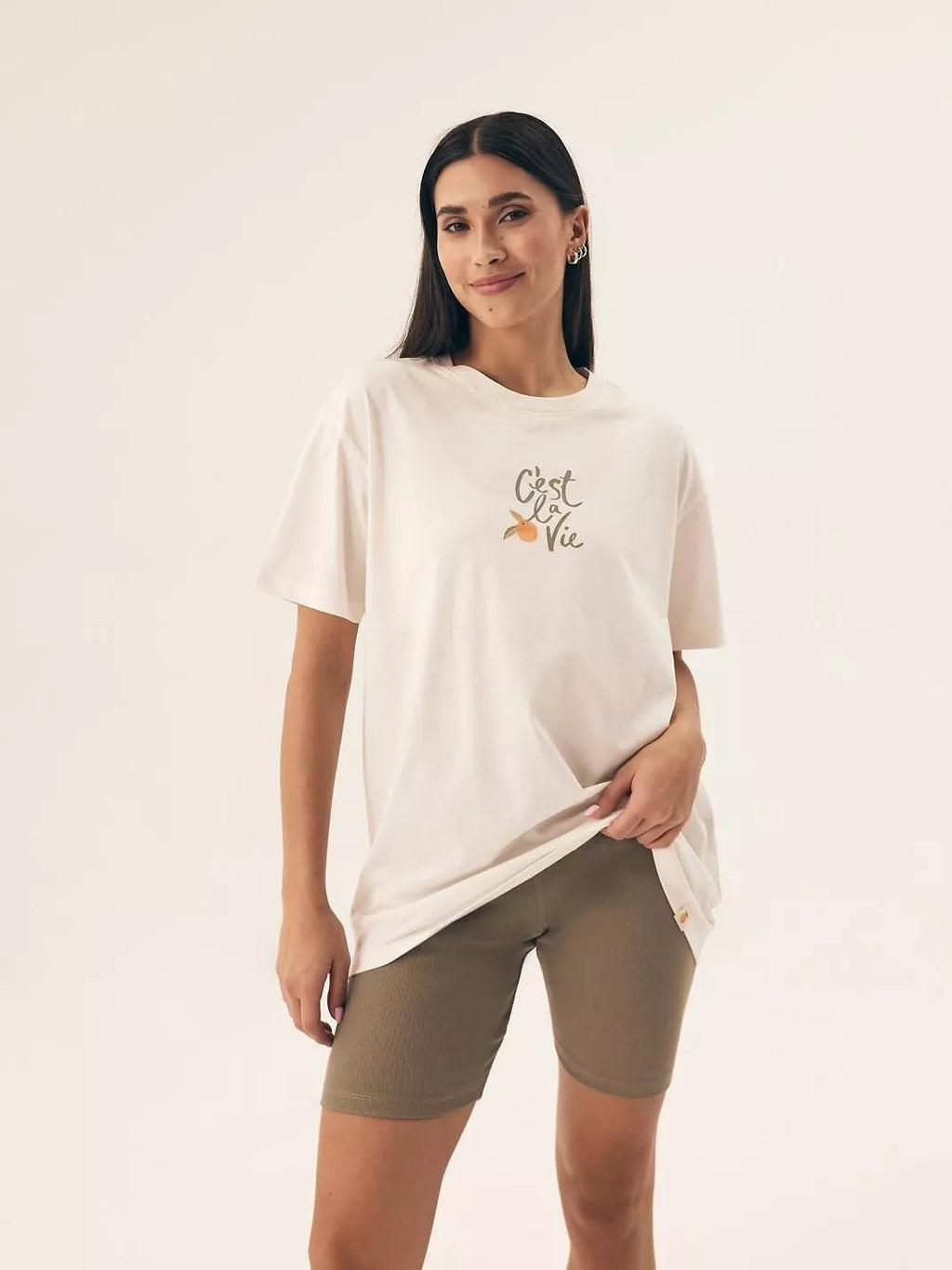 Henderson Ladies Cotton Pajamas with Biker Shorts ORANGE