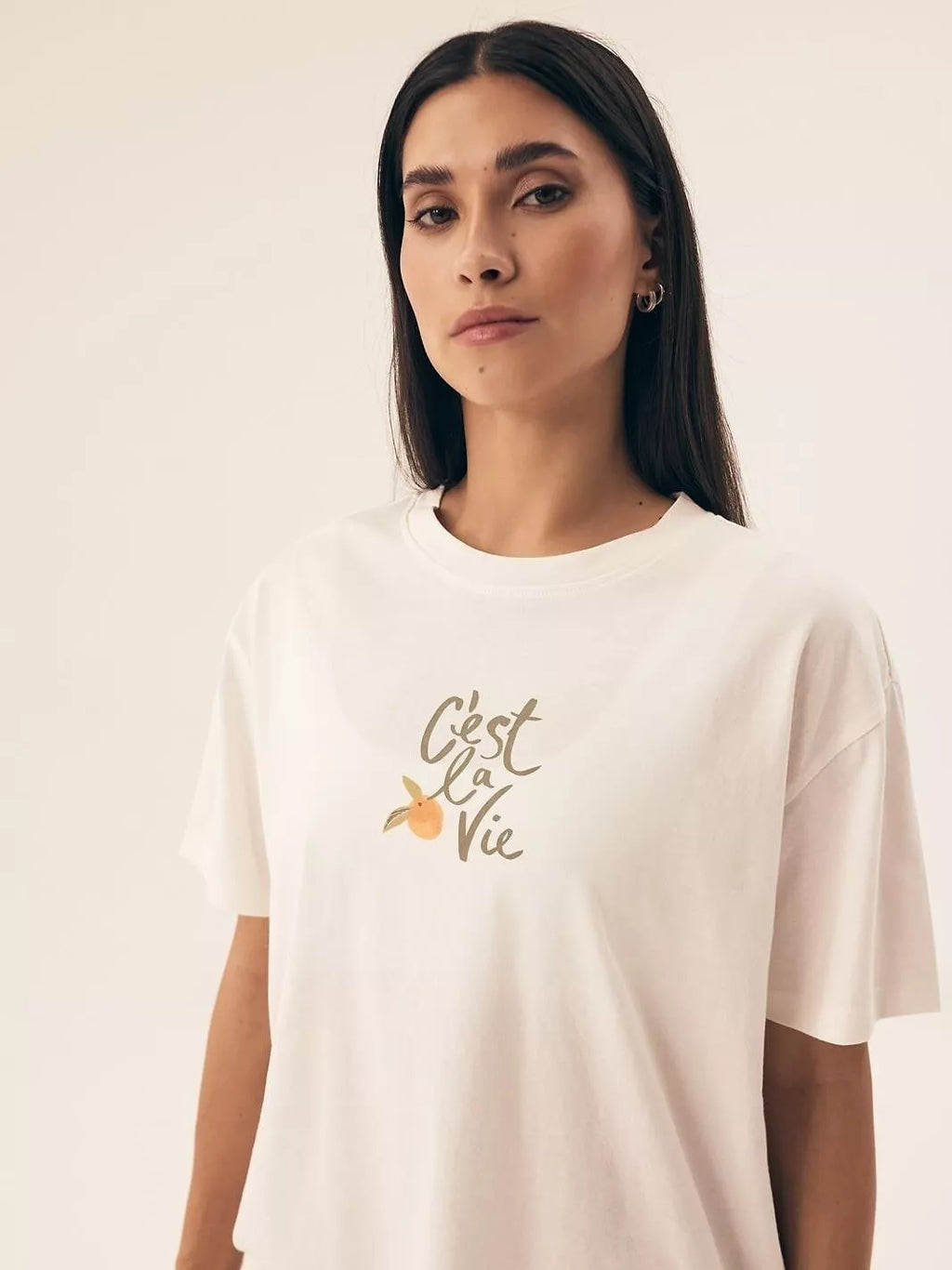 Henderson Ladies Cotton Pajamas with Biker Shorts ORANGE