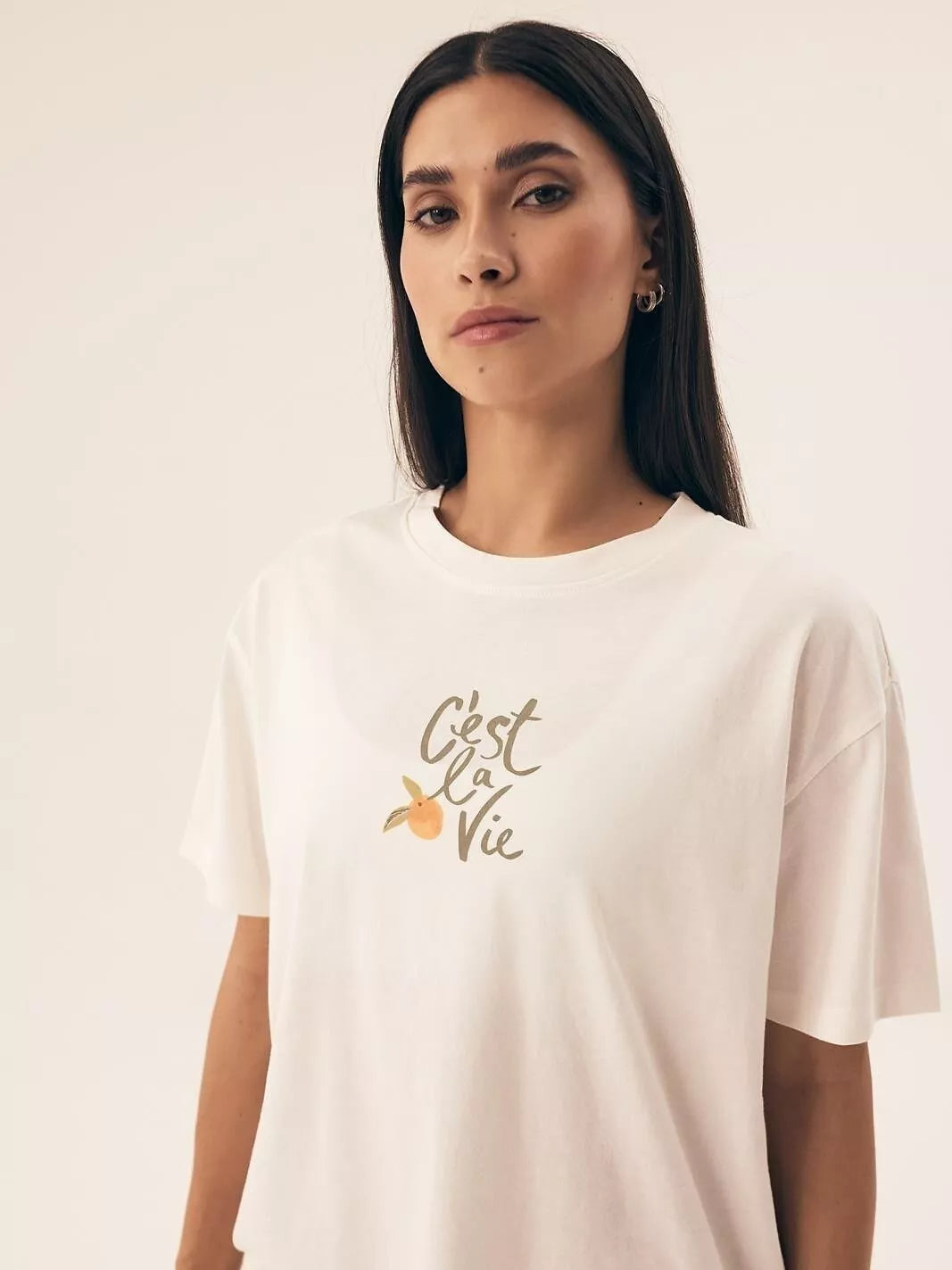 Henderson Ladies Cotton Pajamas with Biker Shorts ORANGE