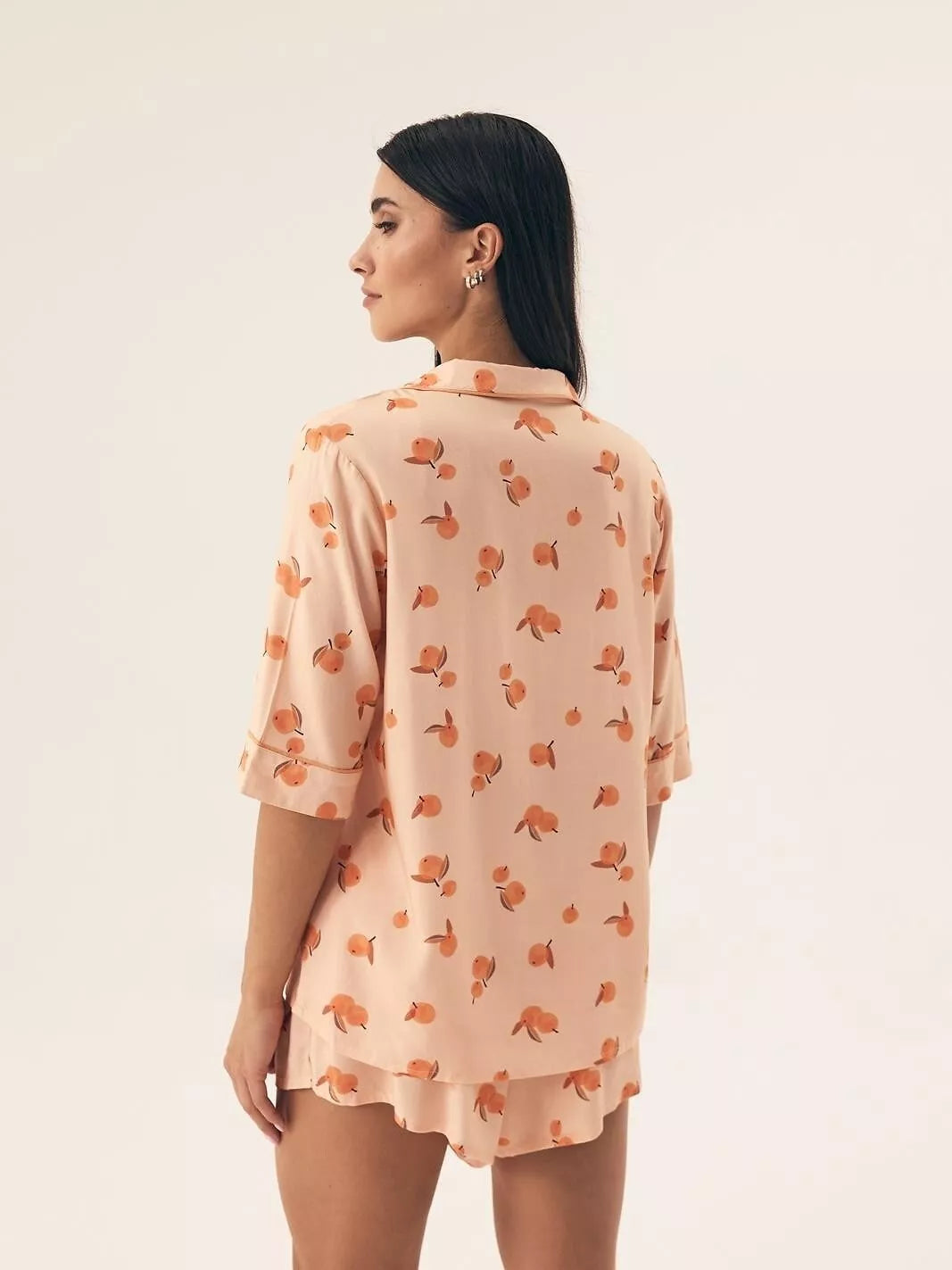 Henderson Ladies Cotton Pajamas with Shorts ORANGE