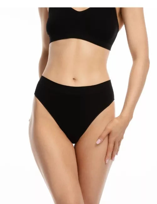 Julimex Klasikinės bambukinės kelnaitės BAMBOO BIKINI BLACK