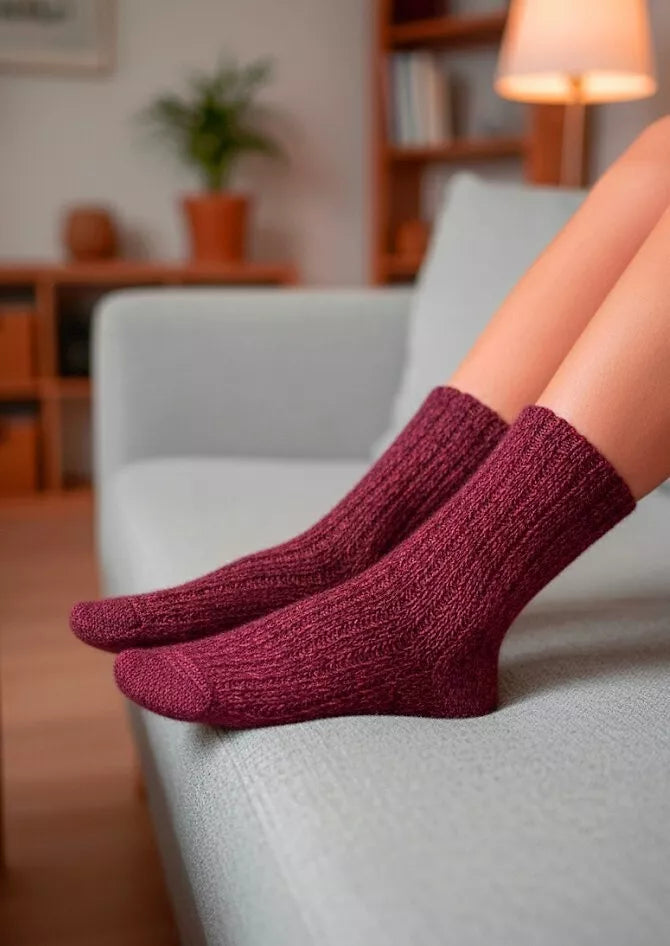 Melanžinės vilnos termo kojinės, įvairių spalvų