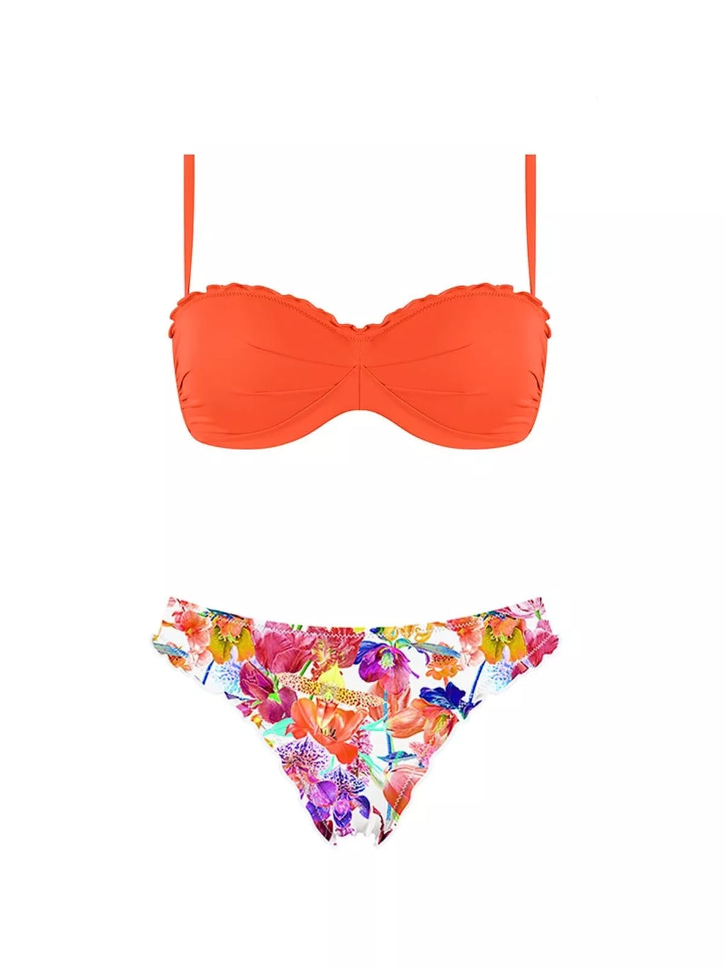 MrMiss Push-up bikini maudymosi kostiumėlis ORANGE SUMMER