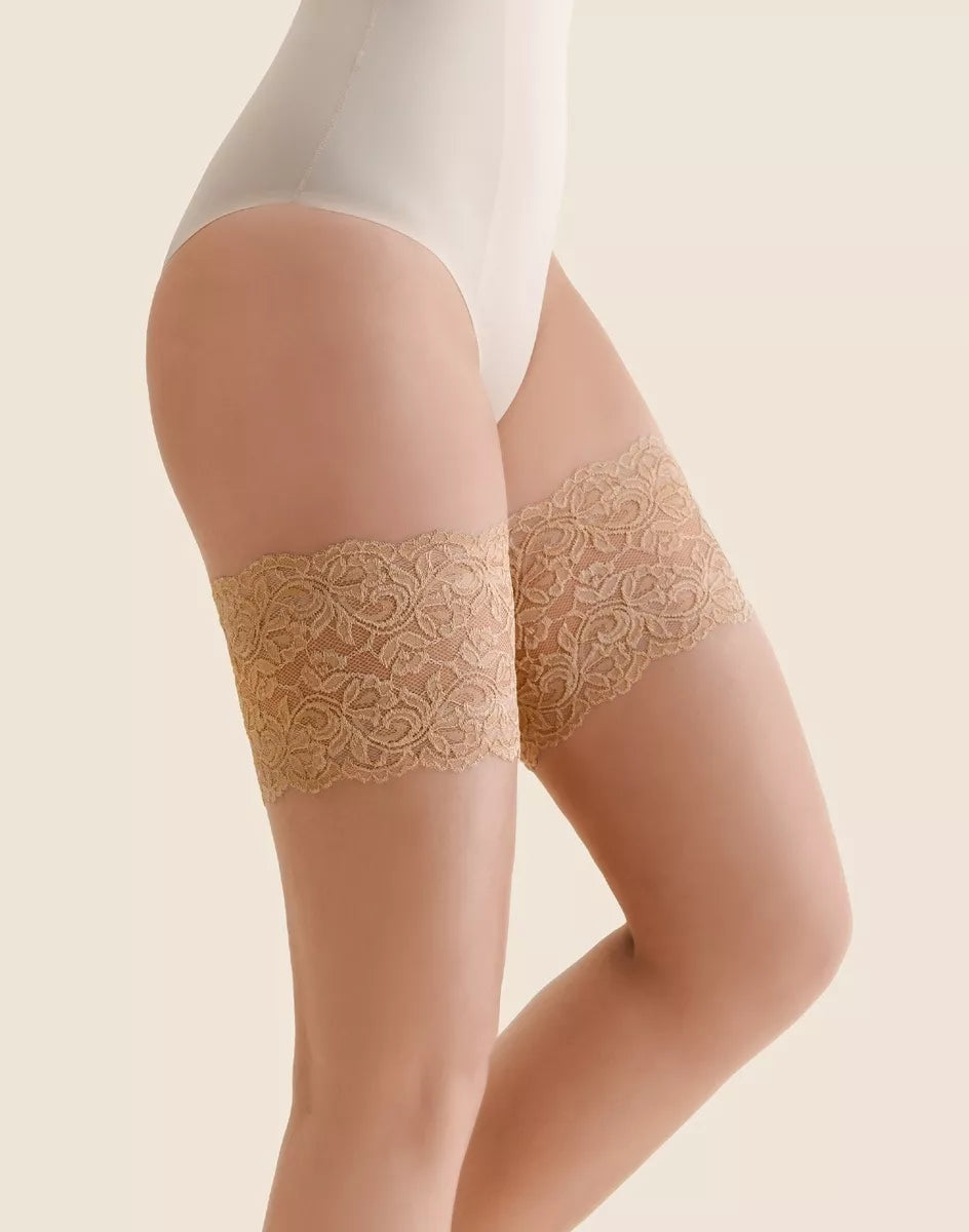 Gabriella Nėriniuotos šlaunų juostos 509 BEIGE