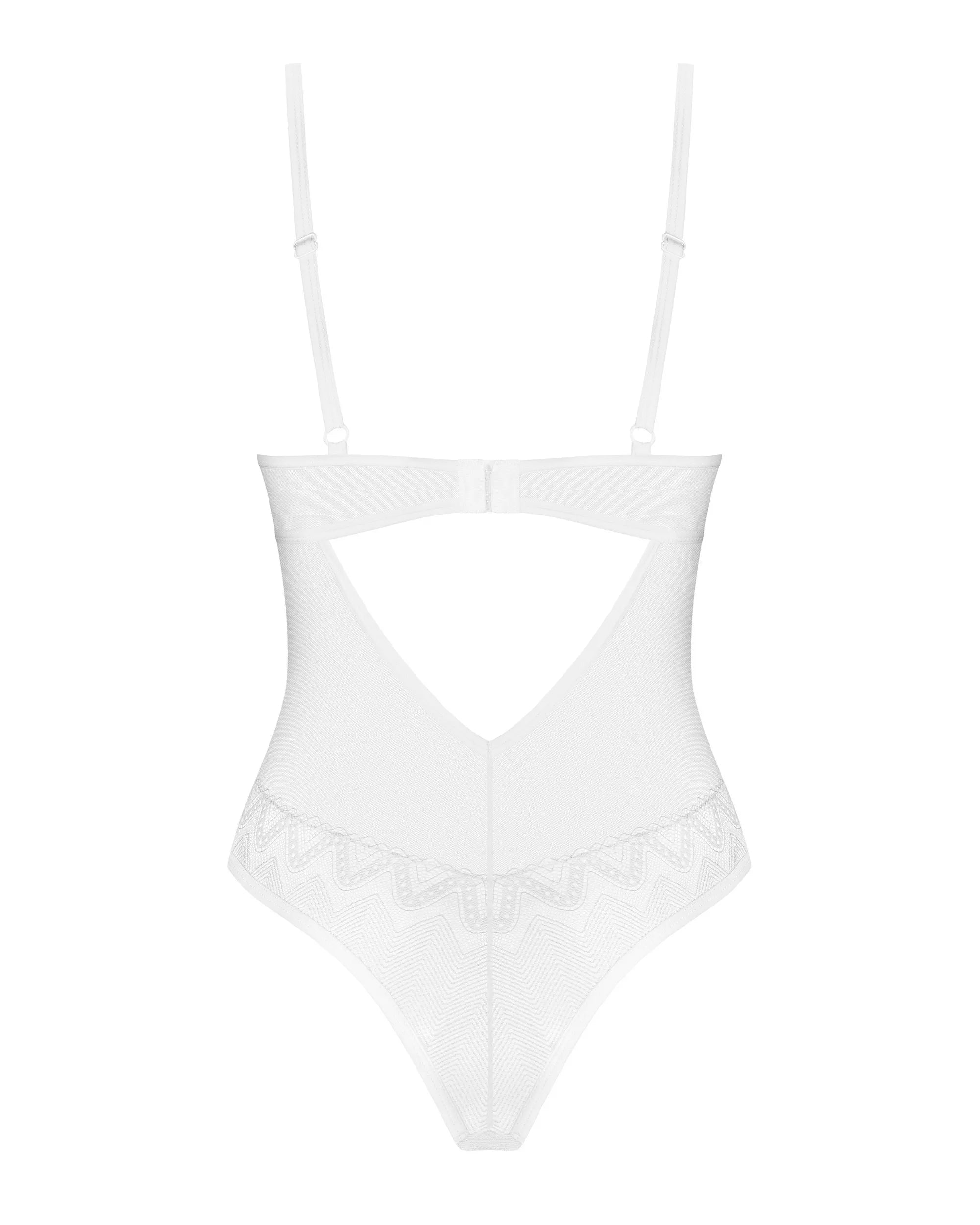 Obsessive Baltas elegantiškas bodis ALISSIUM TEDDY