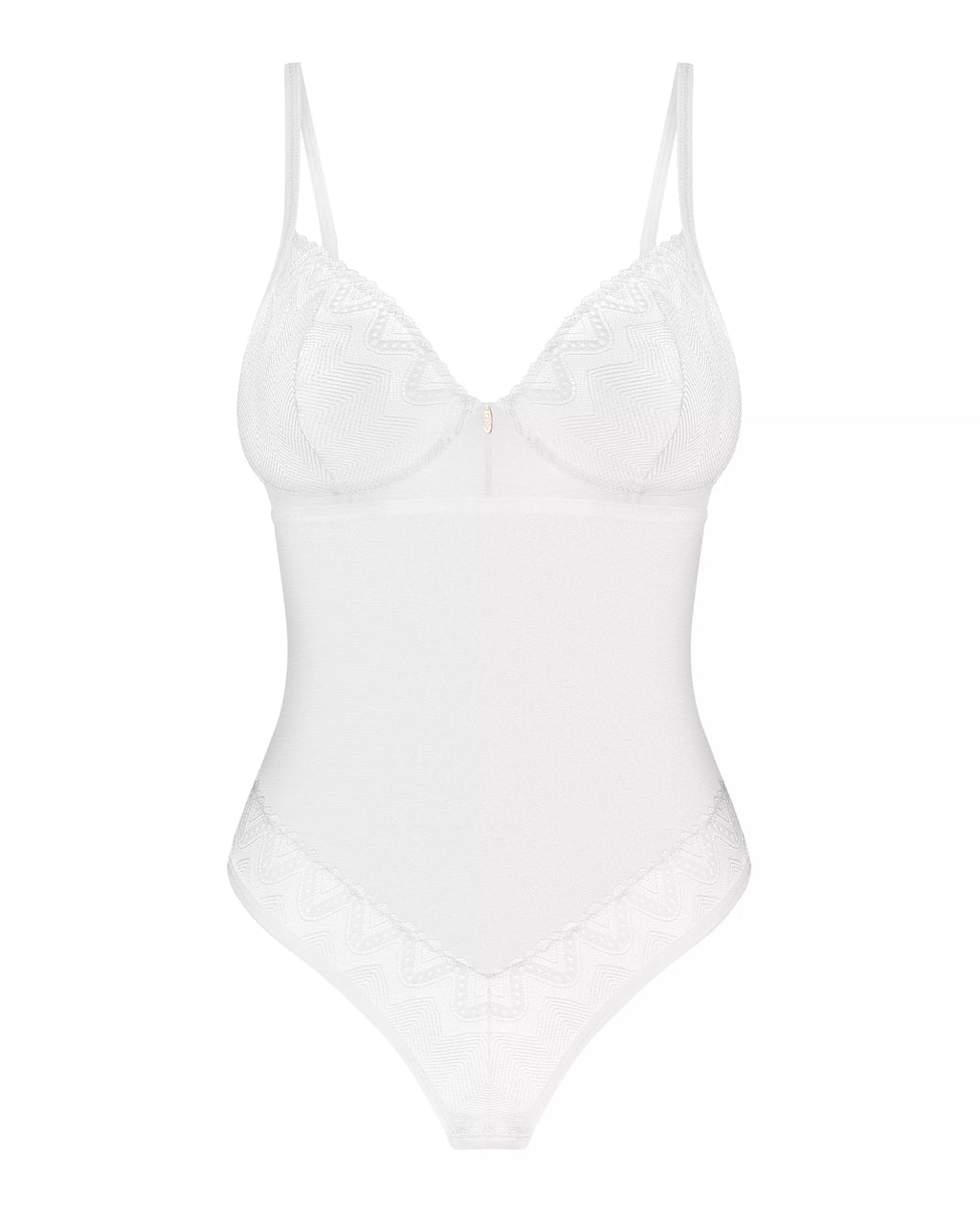 Obsessive Baltas elegantiškas bodis ALISSIUM TEDDY