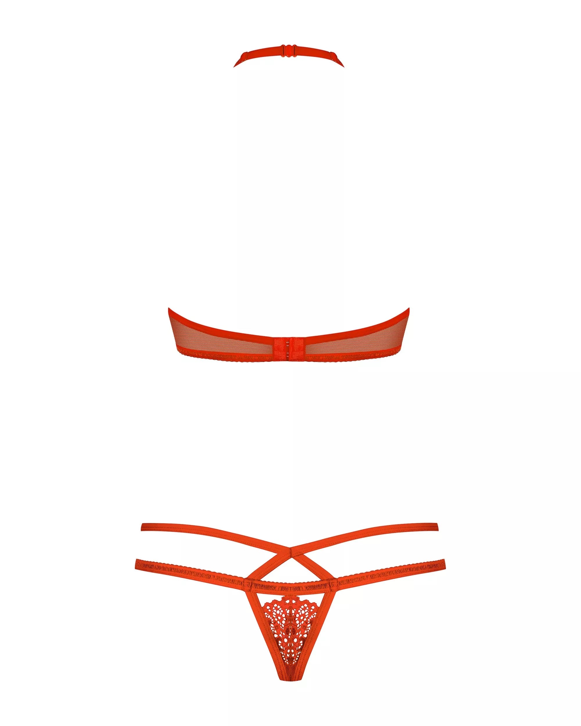 Obsessive Seksualus apatinių komplektas 838-SET-3 RED