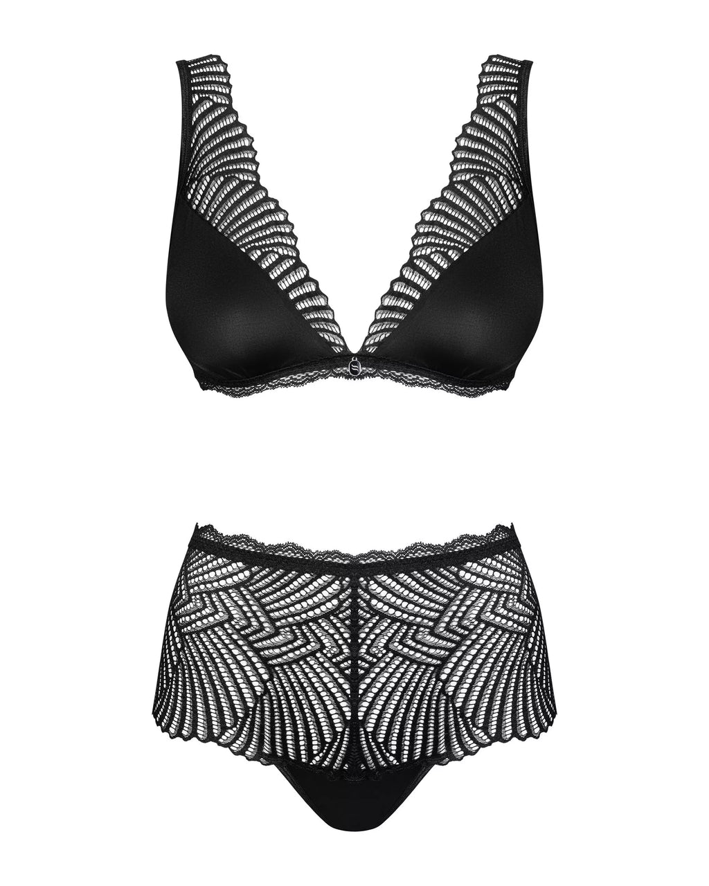 Obsessive Seksualus dviejų dalių apatinių komplektas KLARITA, juoda