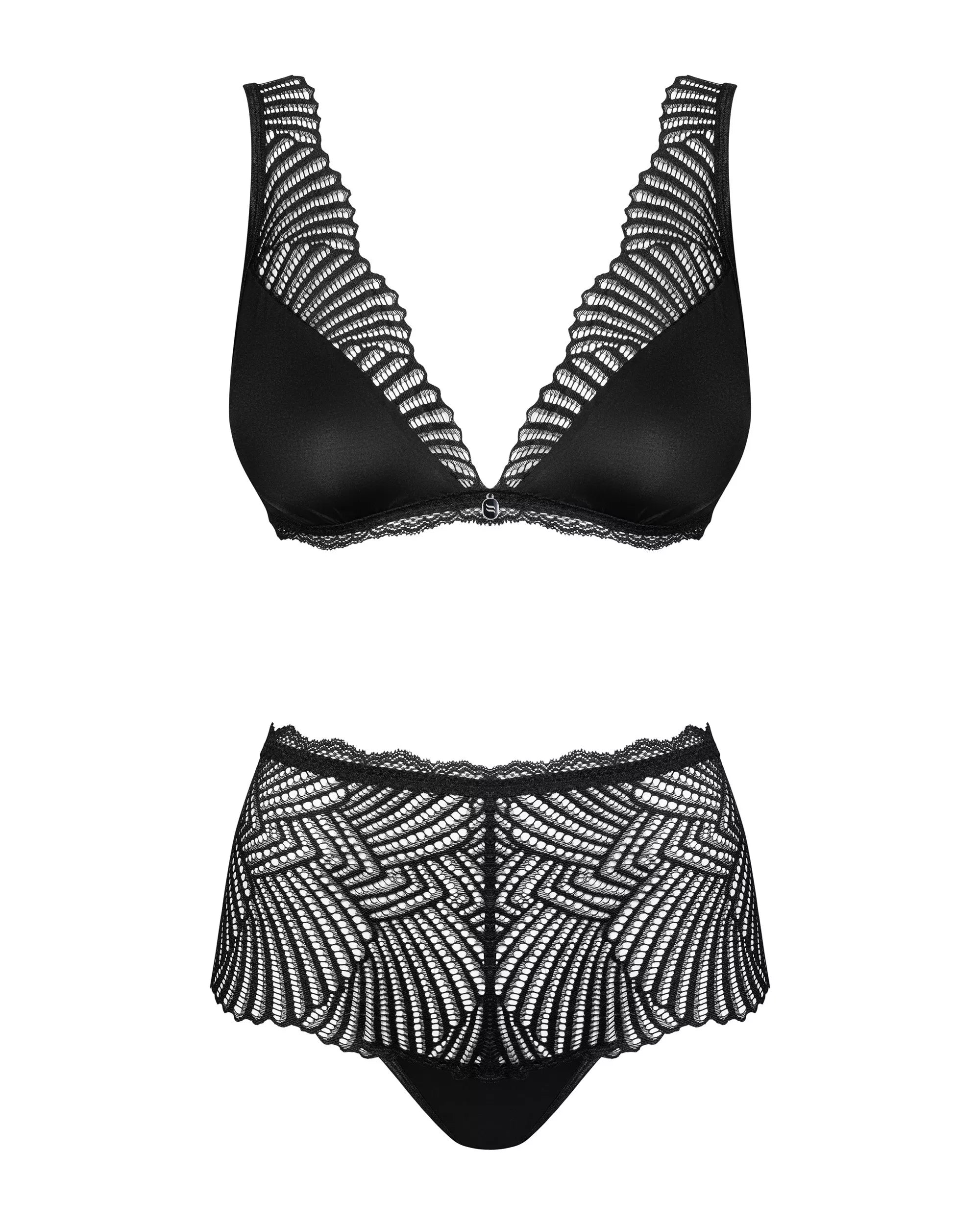 Obsessive Seksualus dviejų dalių apatinių komplektas KLARITA, juoda