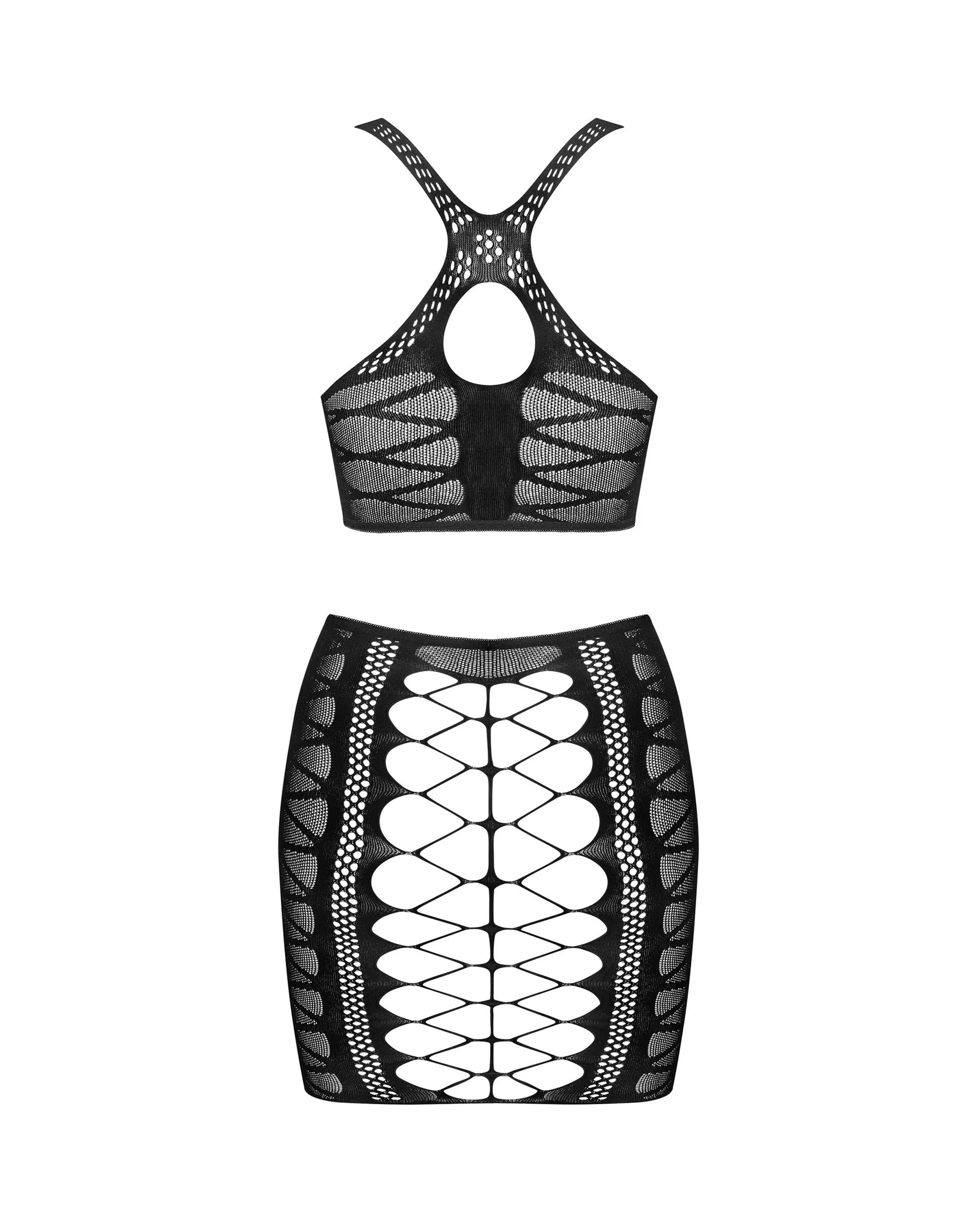 Obsessive Seksualus dviejų dalių komplektas - kūno kojinė K102