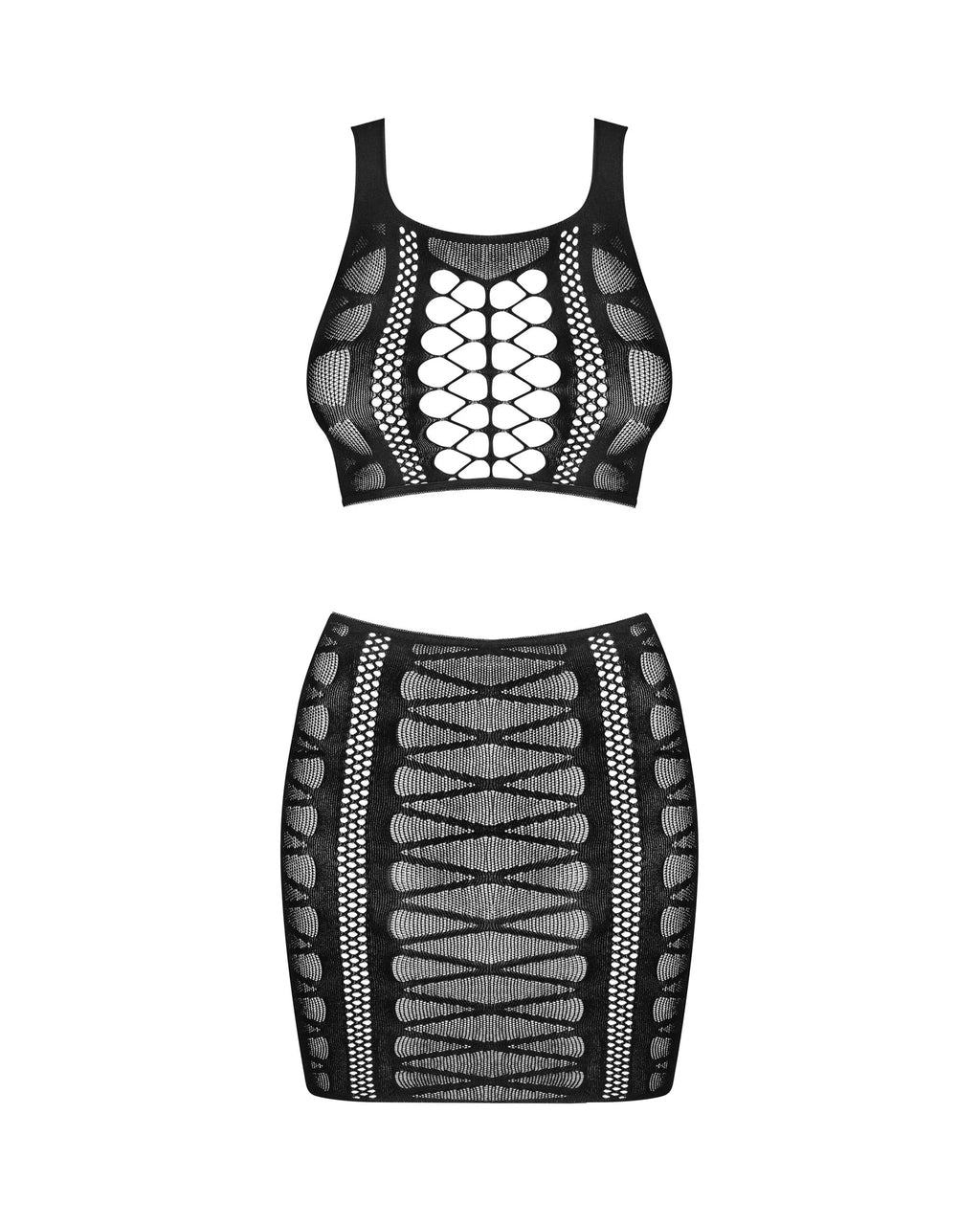 Obsessive Seksualus dviejų dalių komplektas - kūno kojinė K102