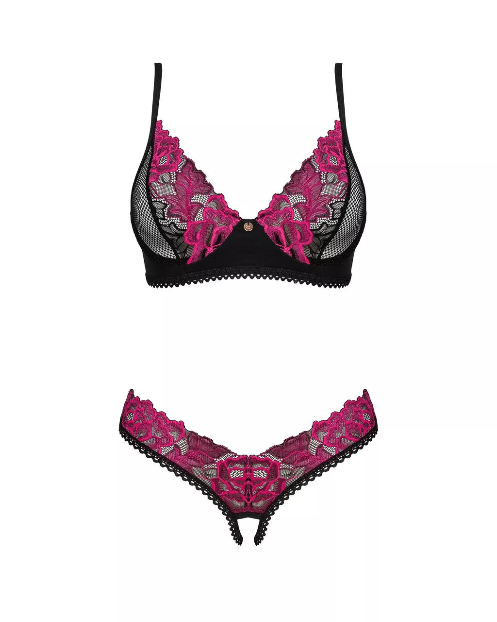 Obsessive Seksualus dviejų dalių komplektas ROSENTY SET, juoda