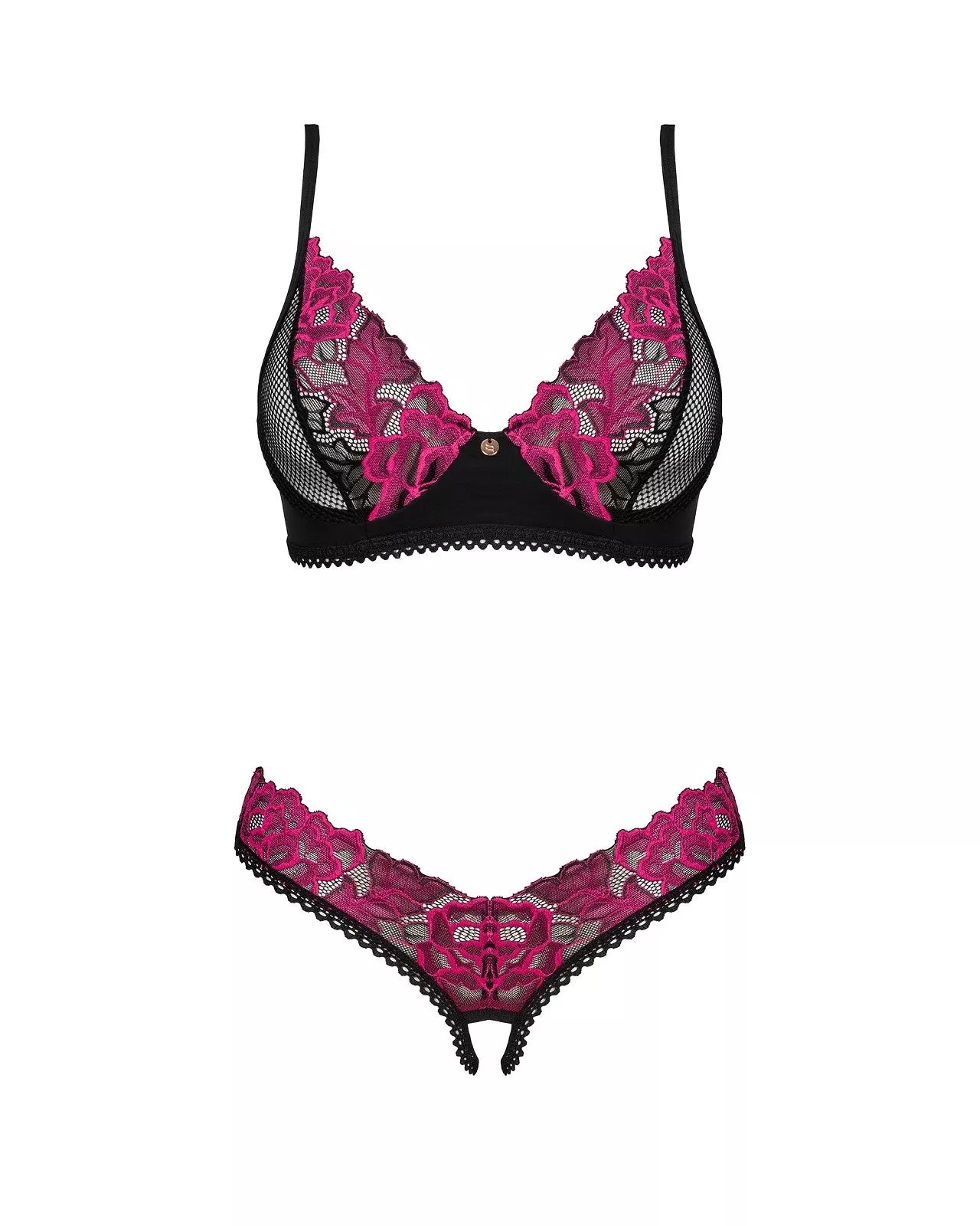 Obsessive Seksualus dviejų dalių komplektas ROSENTY SET, juoda