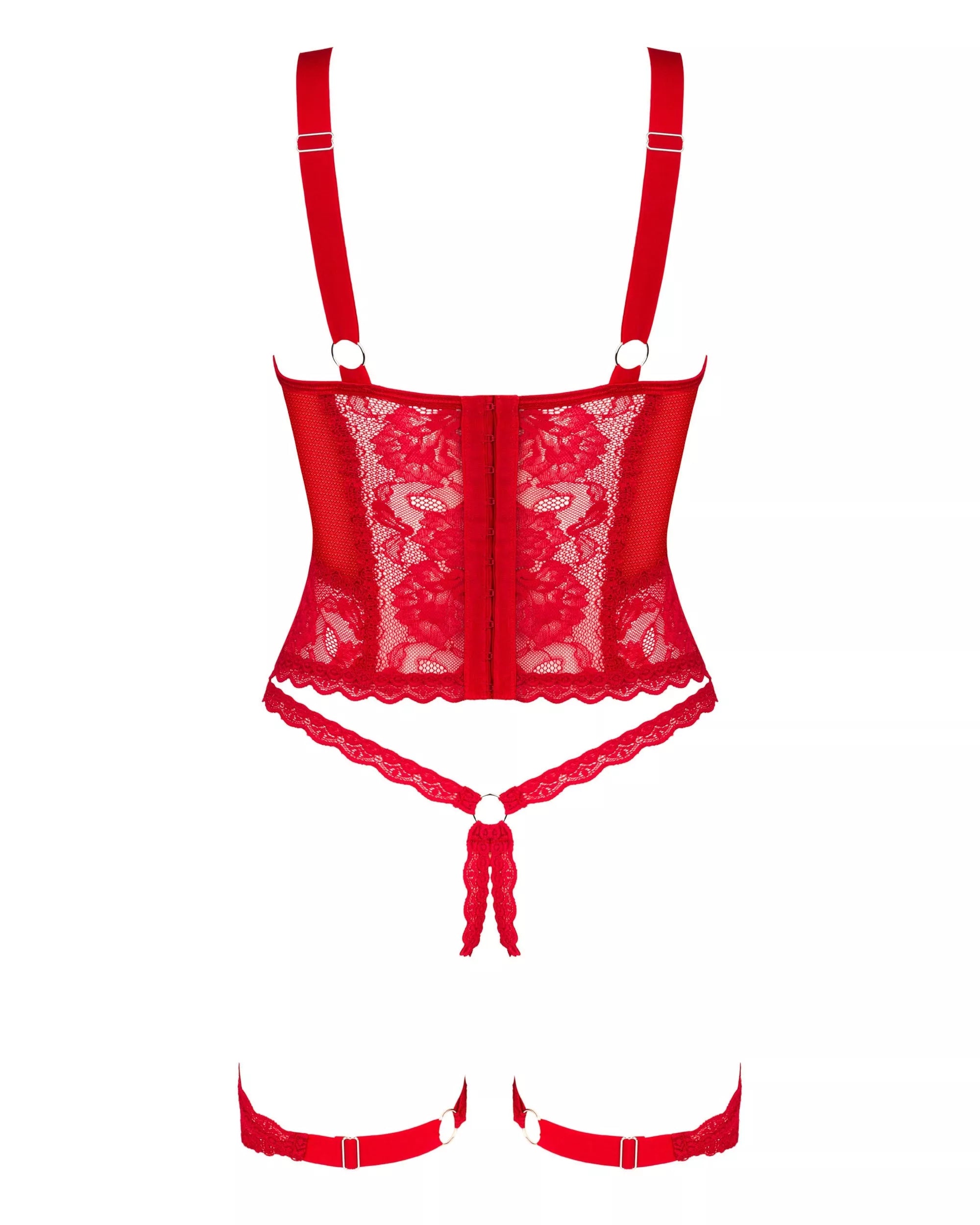 Obsessive Seksualus korsetas BELOVYA, raudonas