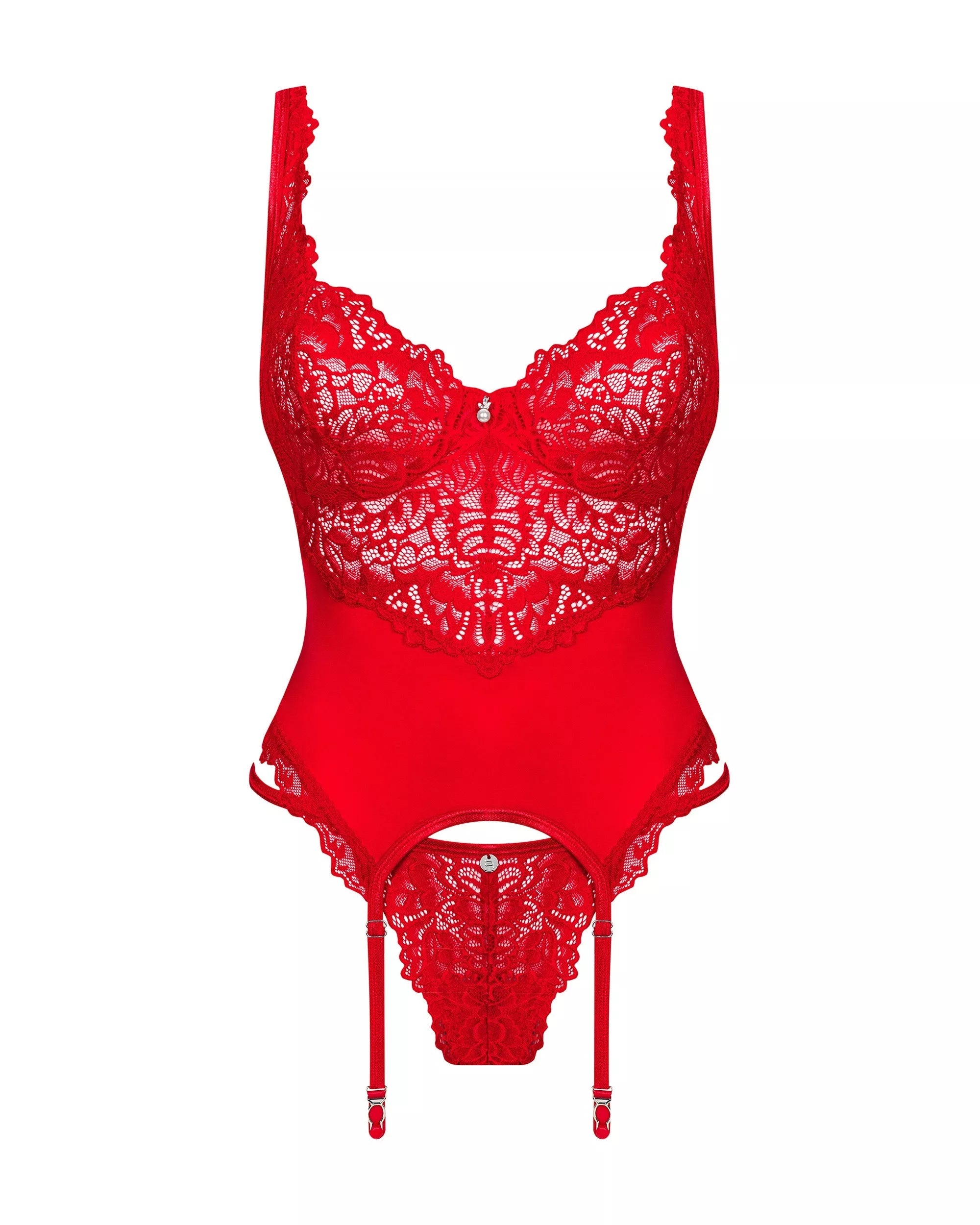 Obsessive Seksualus nėriniuotas korsetas AMOR CHERRIS