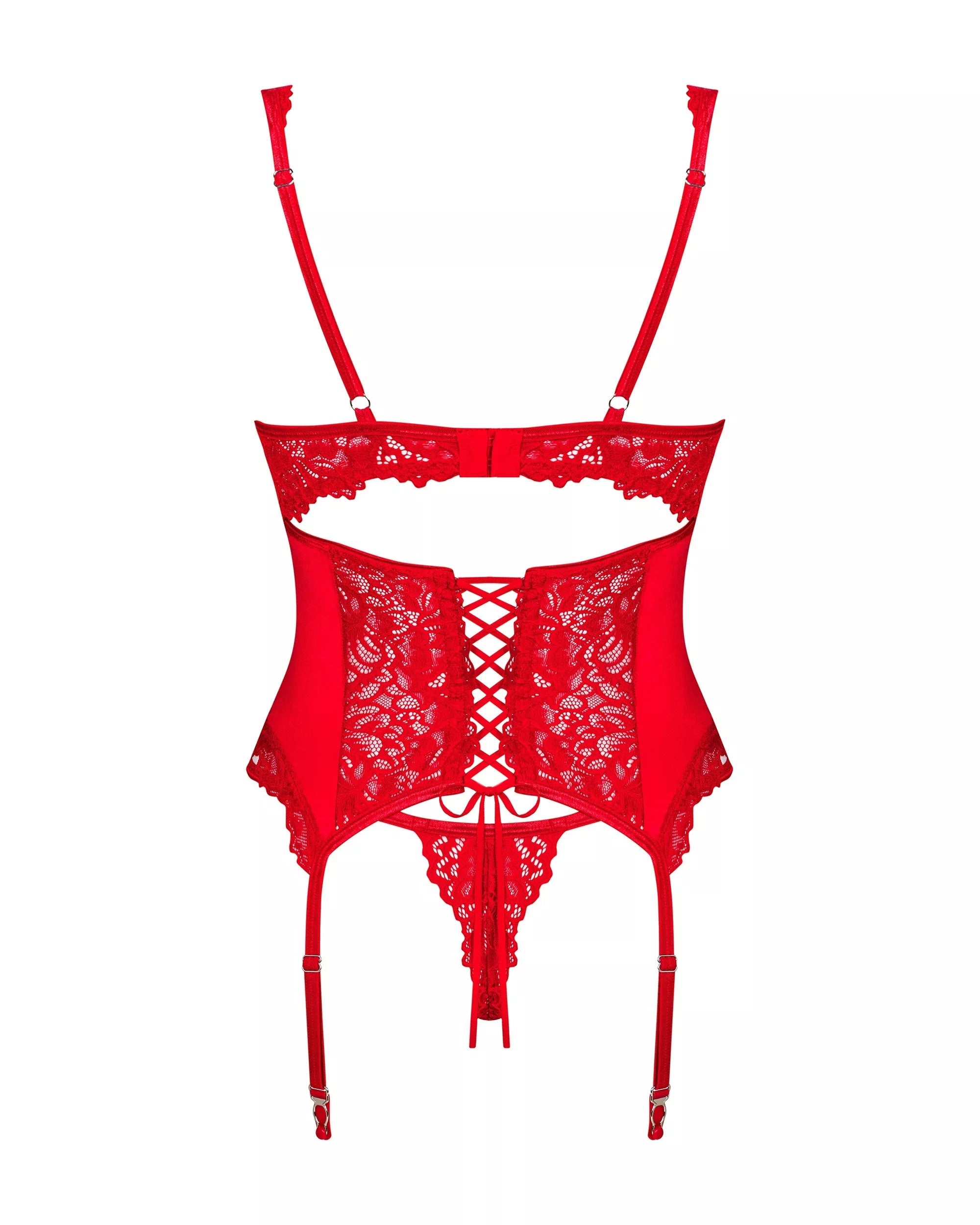 Obsessive Seksualus nėriniuotas korsetas AMOR CHERRIS