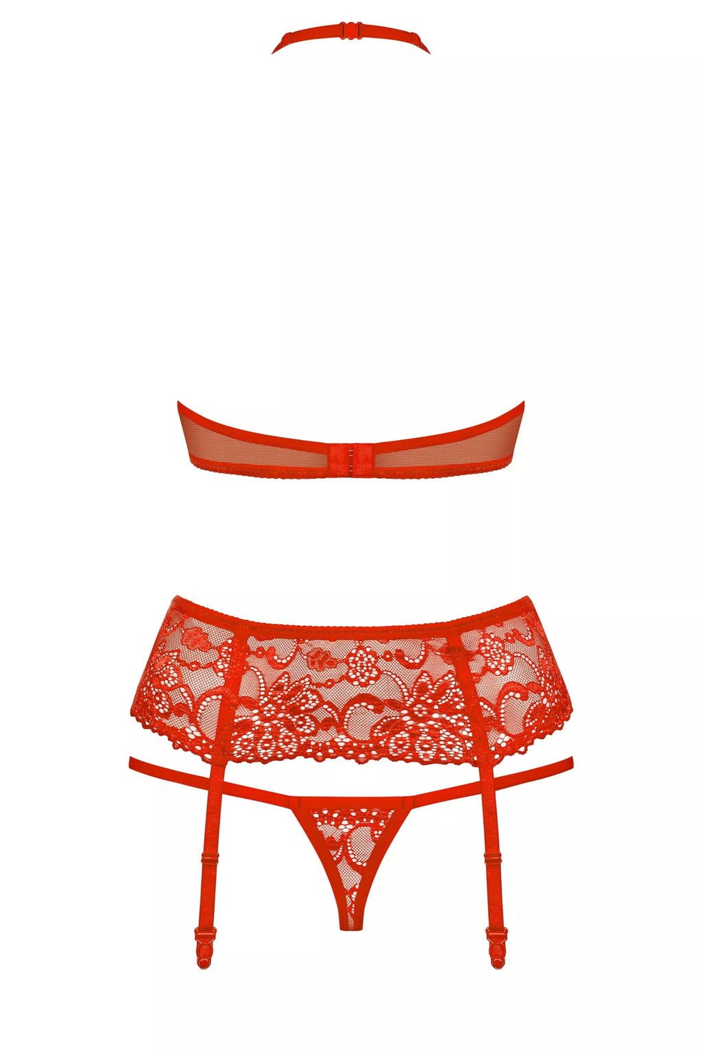 Obsessive Seksualus trijų dalių komplektas SECRET OF LOVE 838-SEG-3, raudona