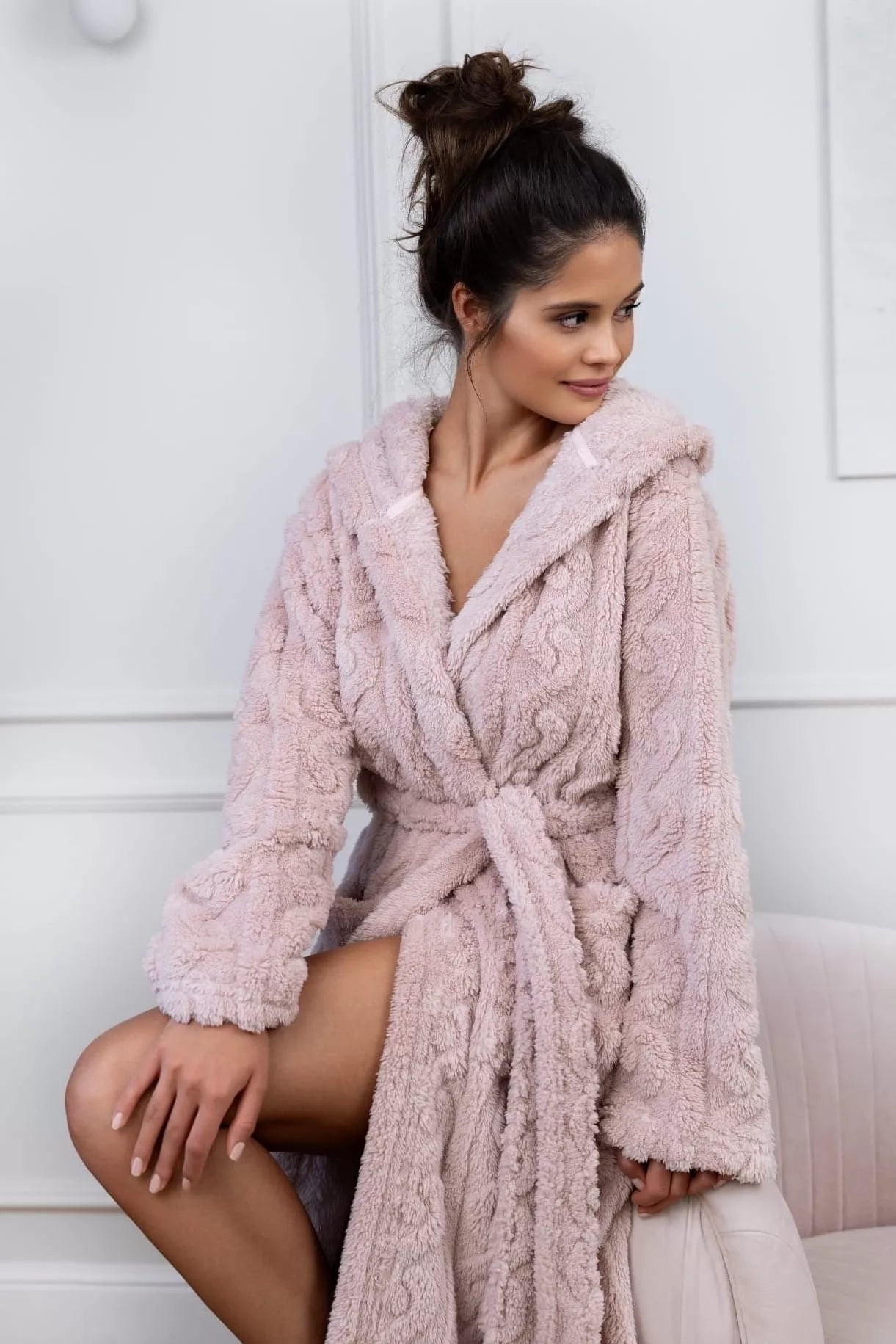 Sensis Ilgas pynės rašto chalatas GIULIA