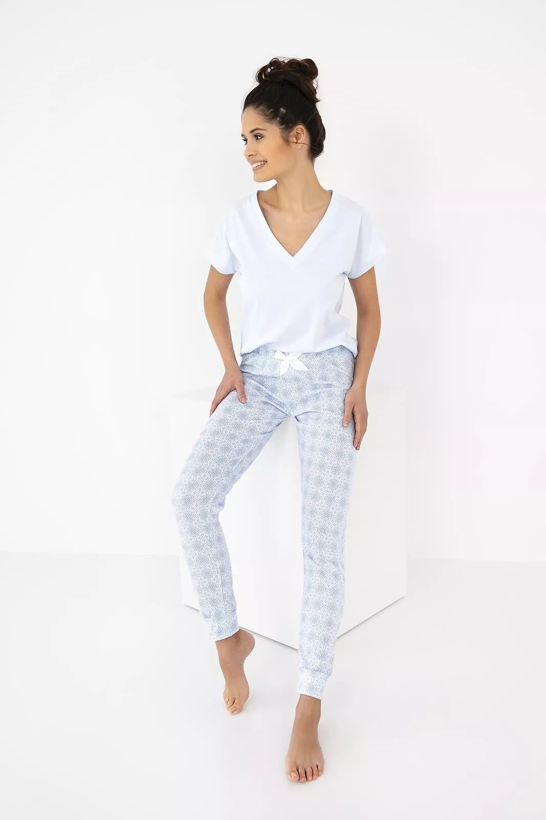 Sensis Cotton pajamas with long pants EVELINA