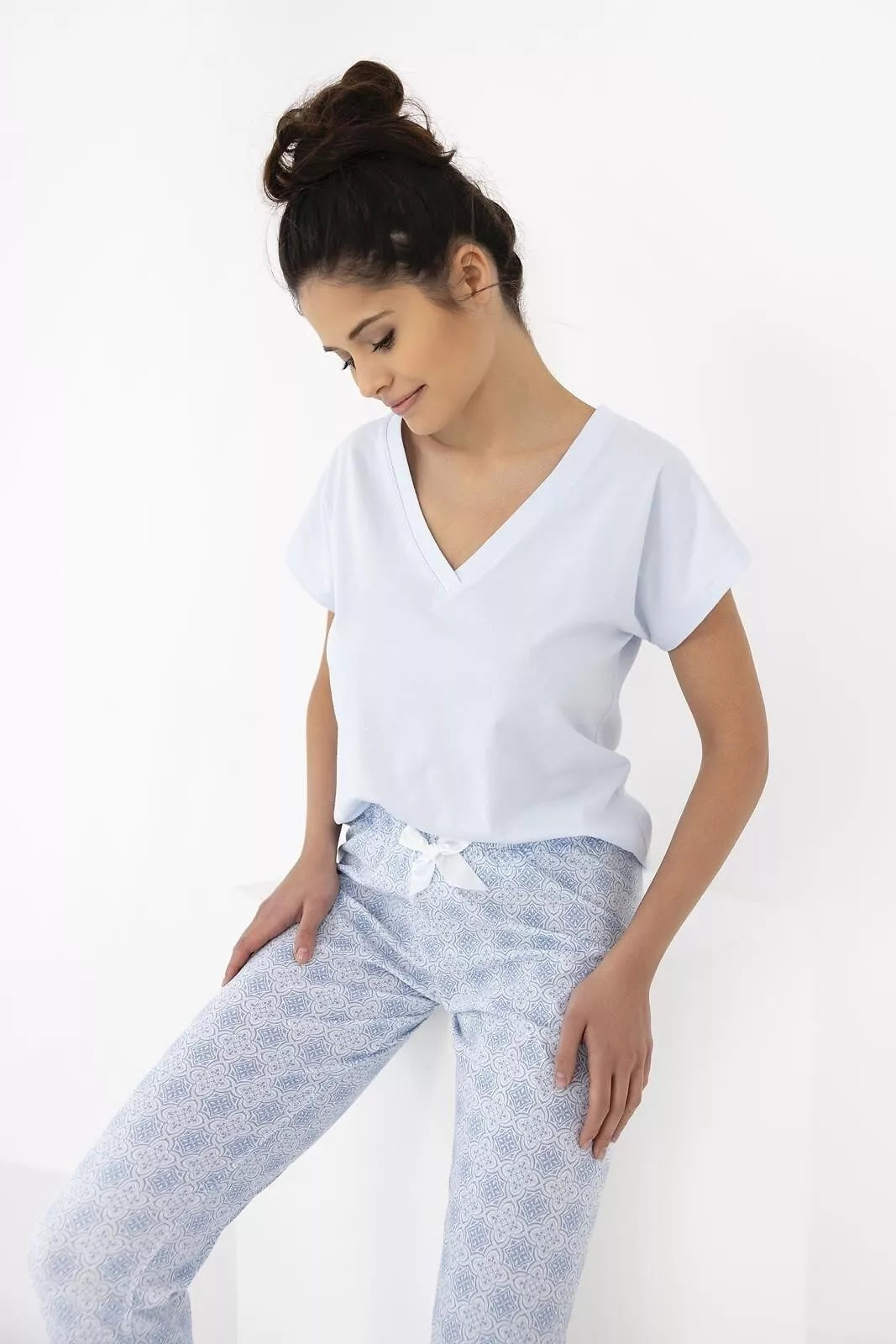 Sensis Cotton pajamas with long pants EVELINA