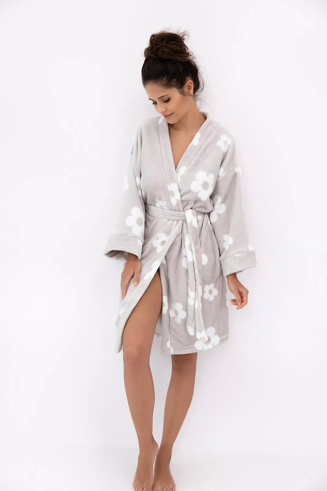 Sensis Trumpas soft audinio chalatas MELODY GREY