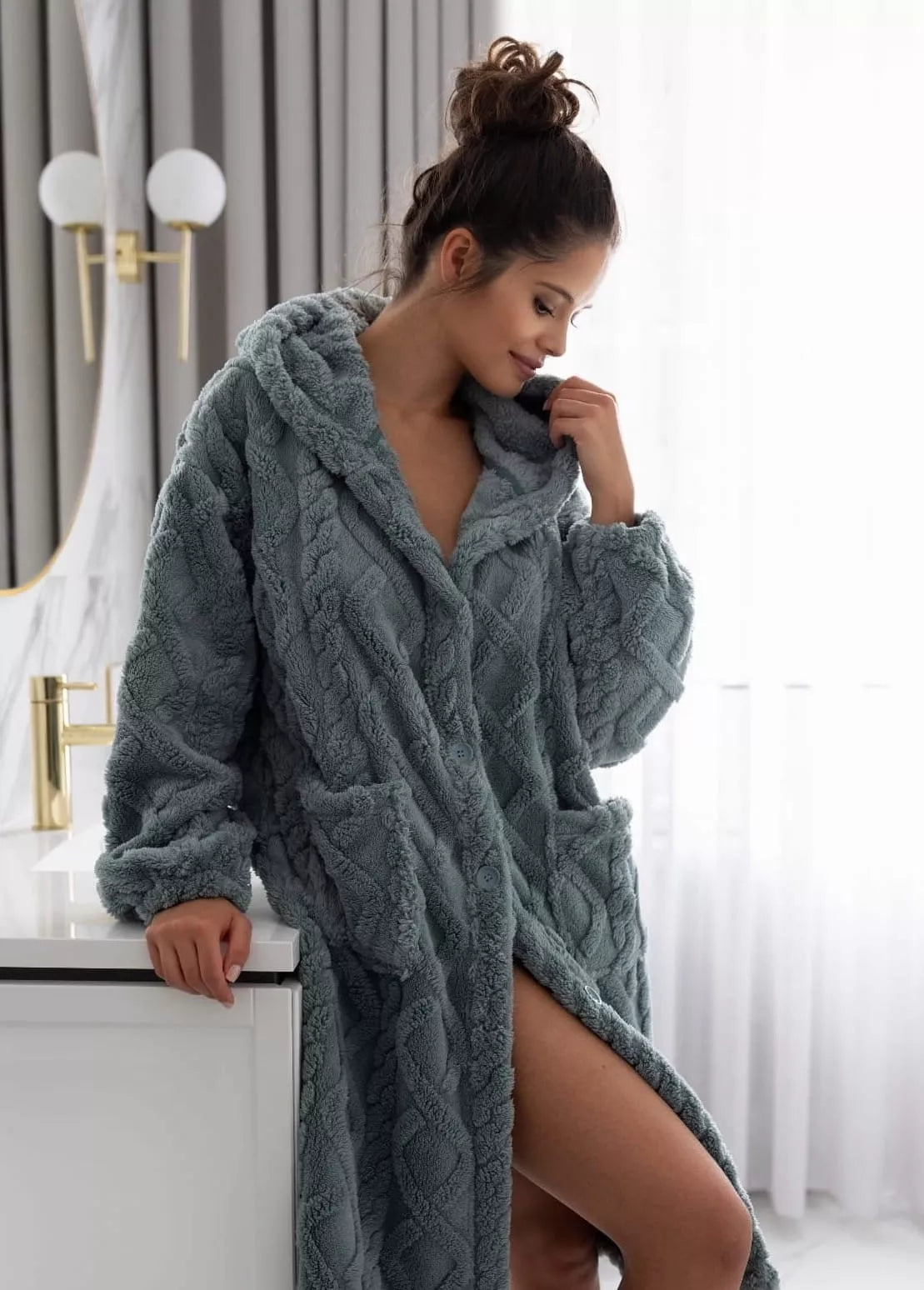 Sensis Užsagstomas minkštas chalatas GRETHEN