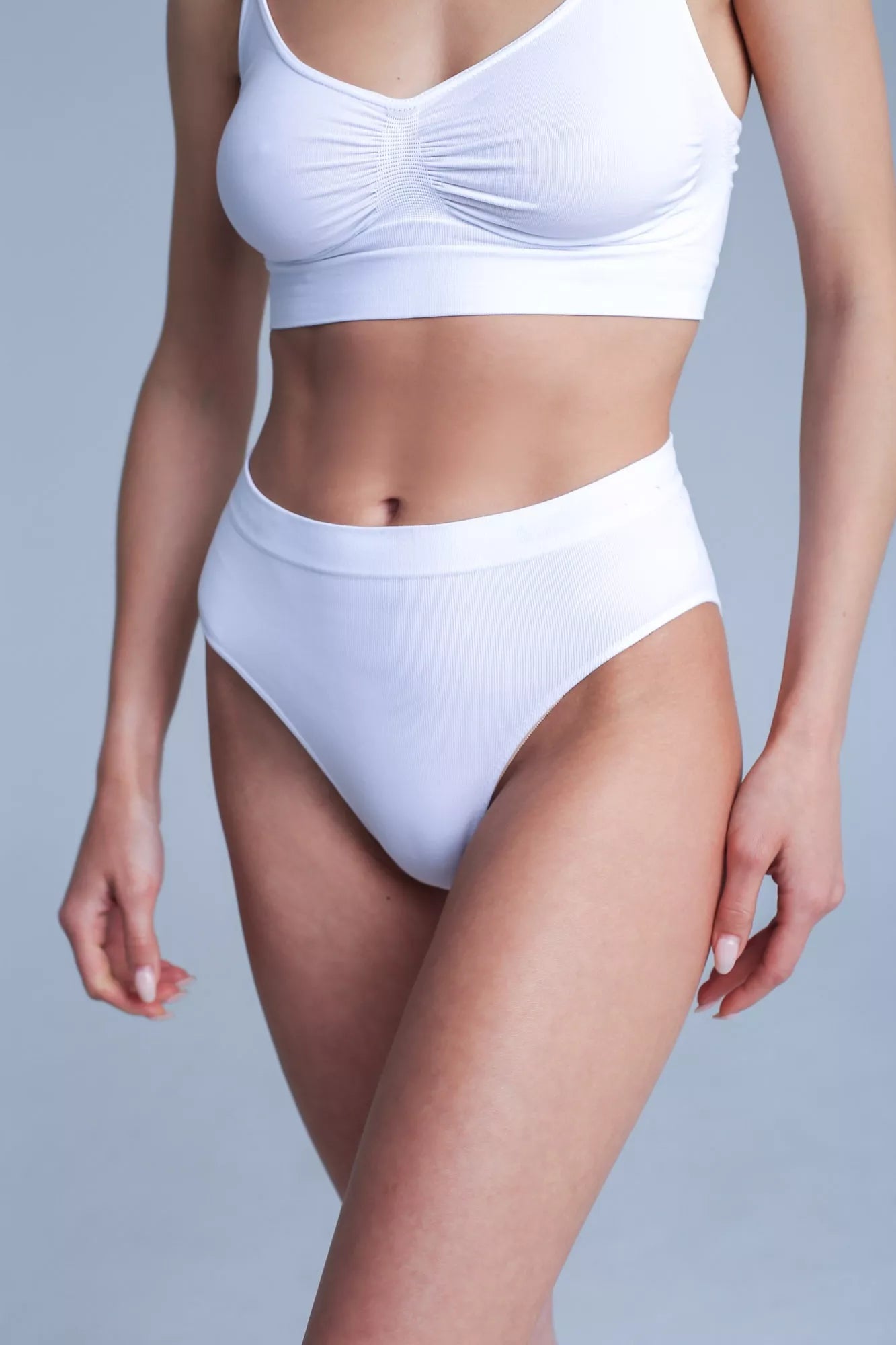 SiaWear Besiūlis apatinių komplektas BIANCO, baltos spalvos