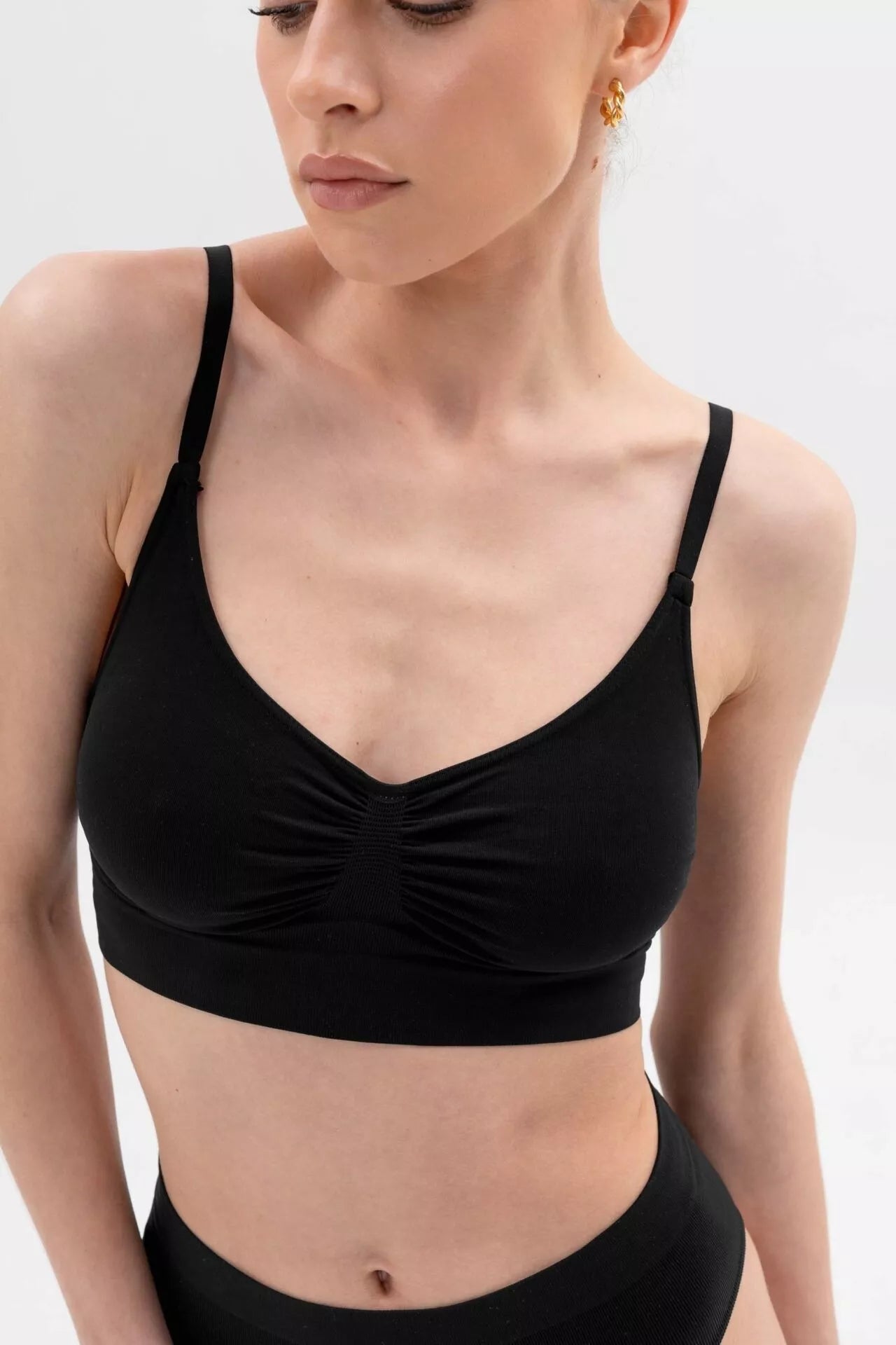 SiaWear Besiūlis apatinių komplektas NERO, juodos spalvos