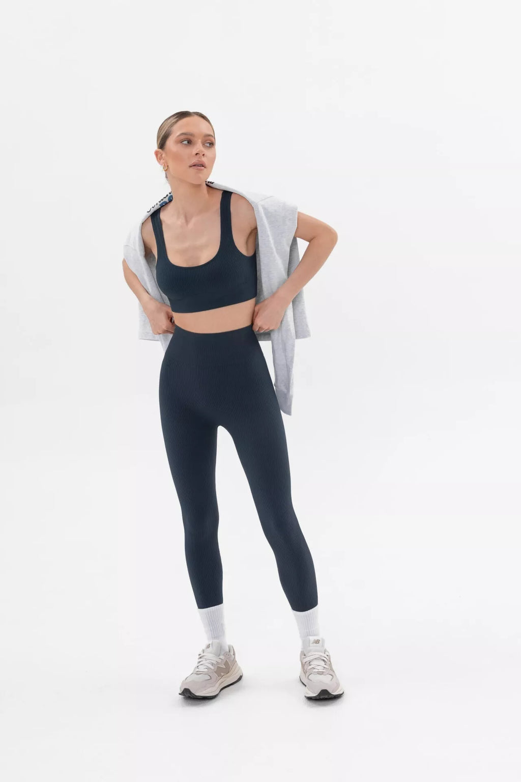 SiaWear RIB besiūlė braletė POWER RIB TOP ANTHRACITE, antracito spalvos