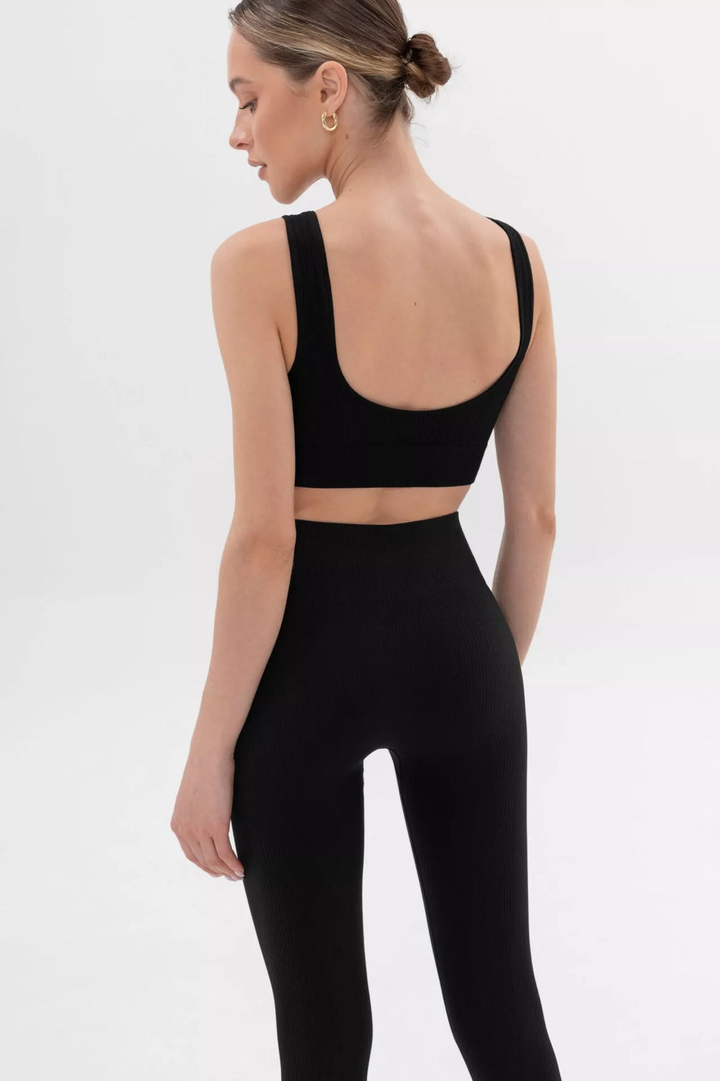 SiaWear RIB besiūlė braletė POWER RIB TOP BLACK, juodos spalvos