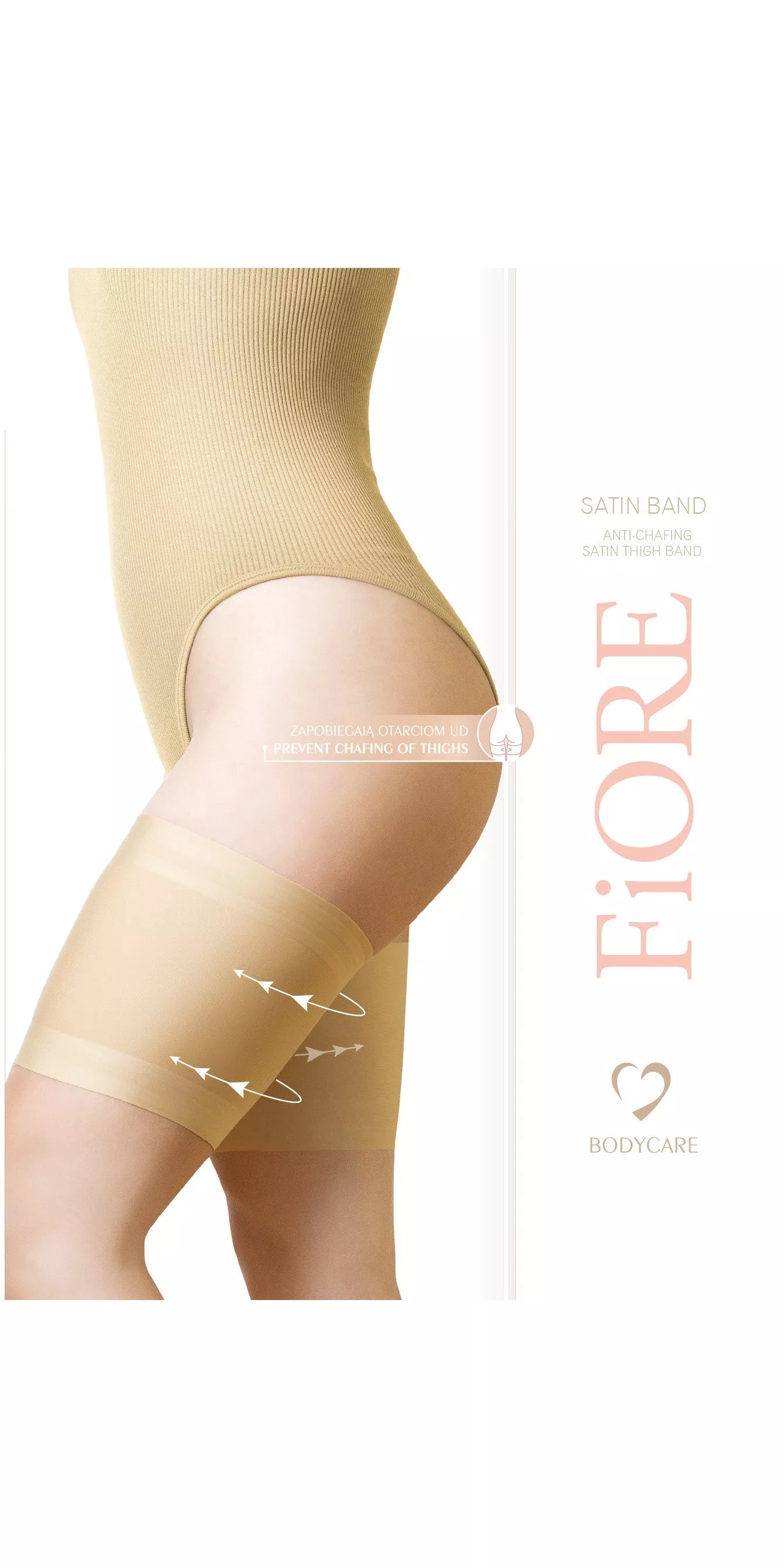 Fiore Šlaunų juostos SATIN BAND NUDE