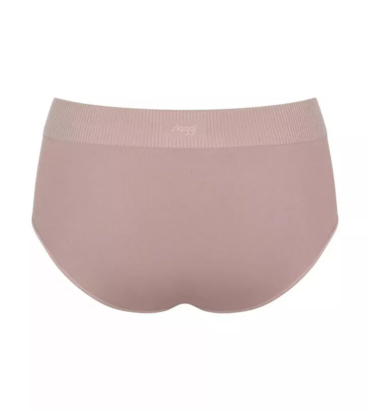 Sloggi Kelnaitės aukštintu juosmeniu su alavijo mikrokapsulėmis EVER INFUSED ALOE HIGH WAIST FOGGY MAUVE