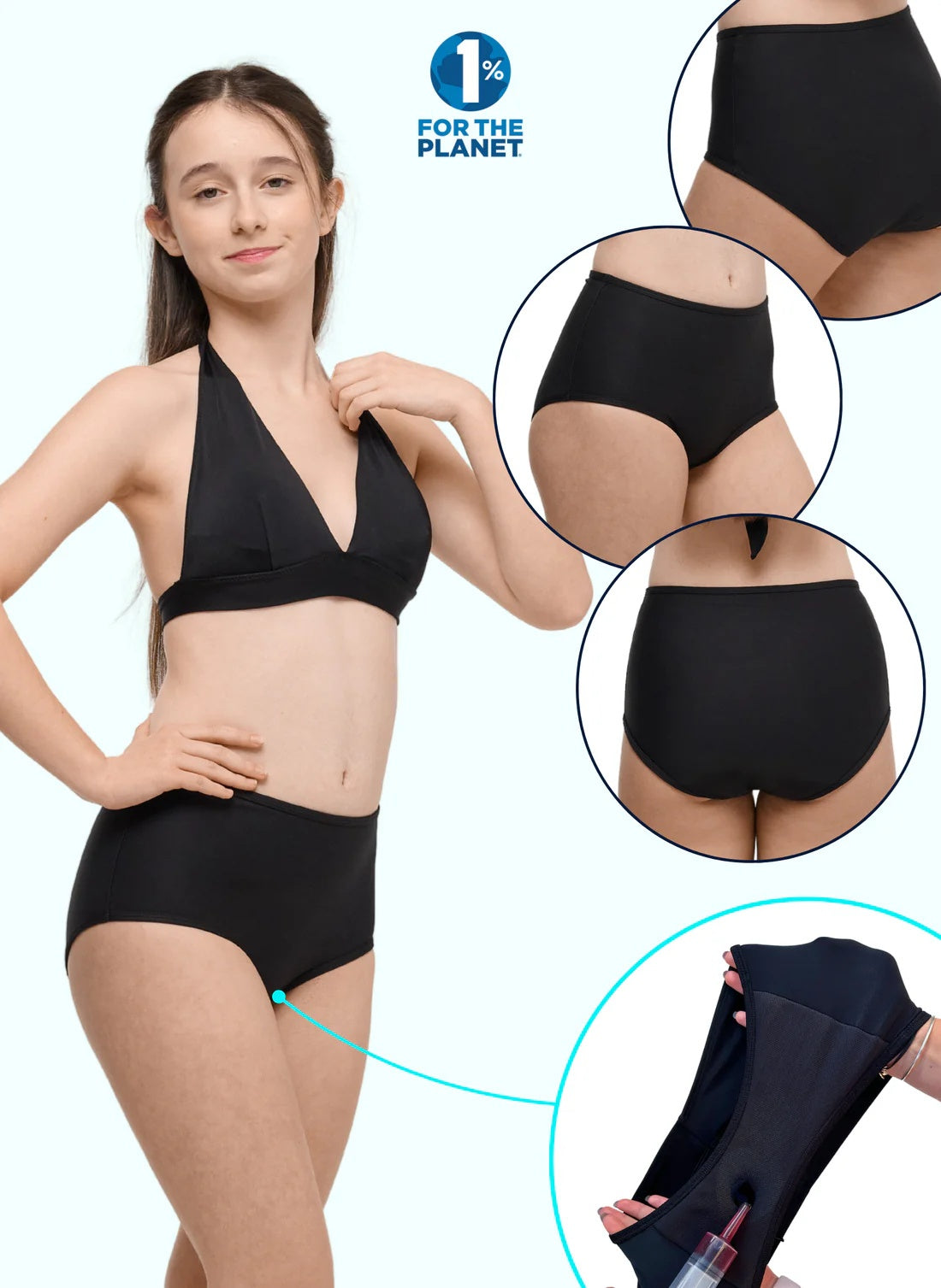 Sorio Menstruacinės besiūlės maudymosi kelnaitės paauglėms NAYA TEENS
