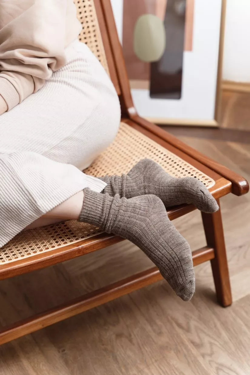 Steven Kojinės su alpakos vilna, rusvos spalvos