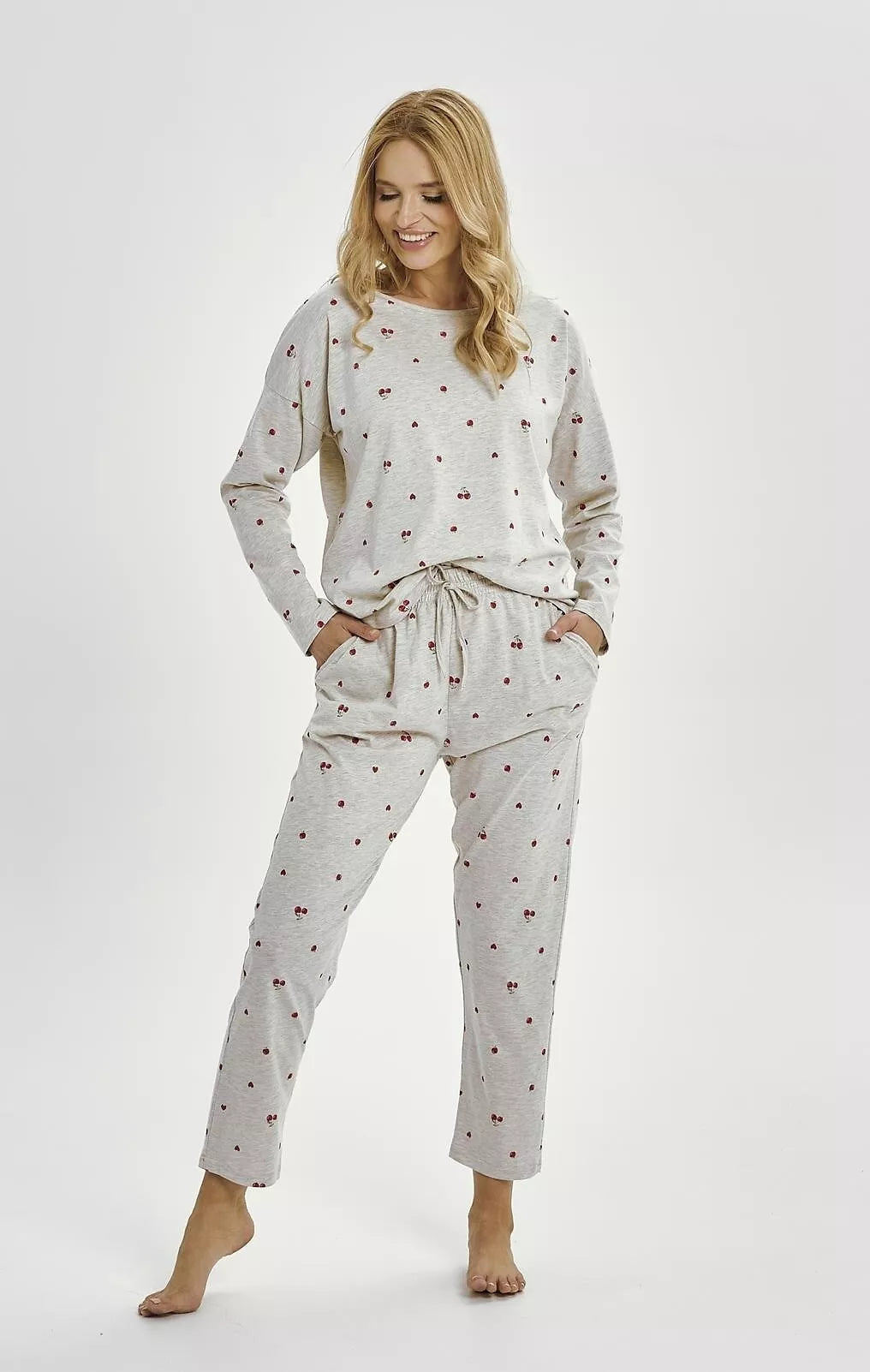 Taro Long cotton pajamas with pants ADELE 3430