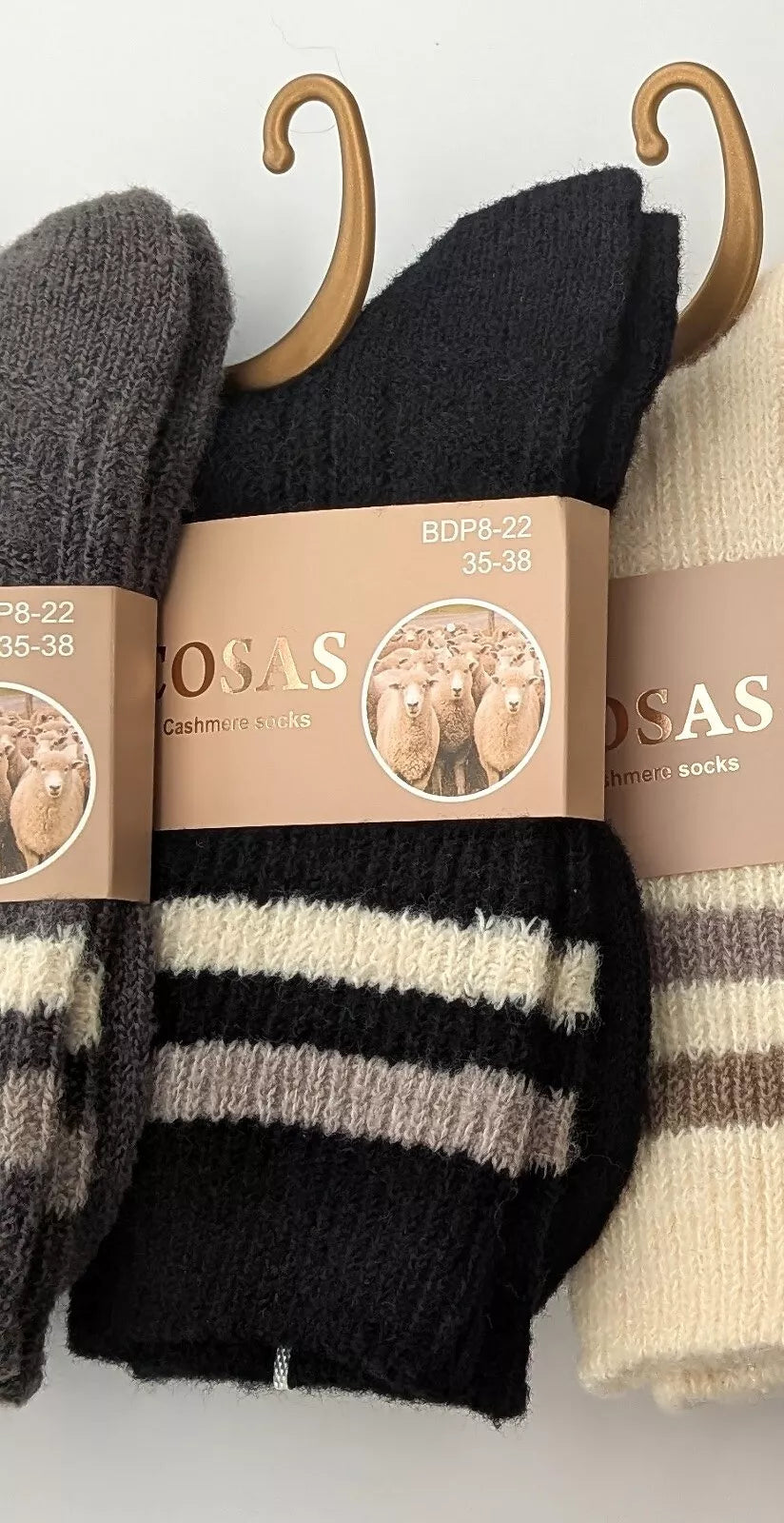 Vilnos kojinės COSAS, įvairių spalvų